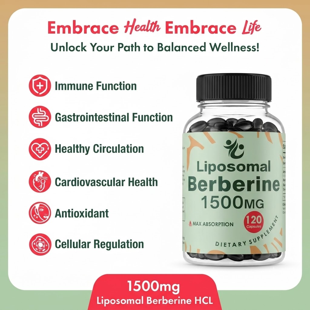 Liposomal Berberine HCL - 1500 - Berberine Hcl Capsule recension och pris