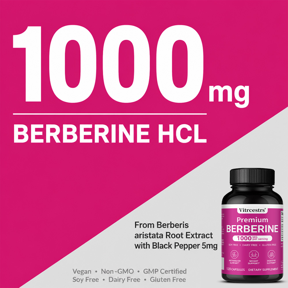 Berberine HCl Supplement 1000m - Berberine Hcl Capsule recension och pris
