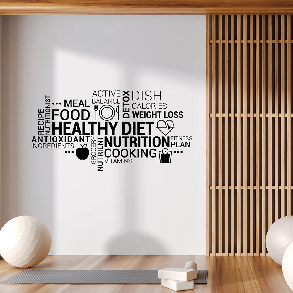 Inspiring Healthy Eating Vinyl - Nutrition Fitness And Health recension och pris