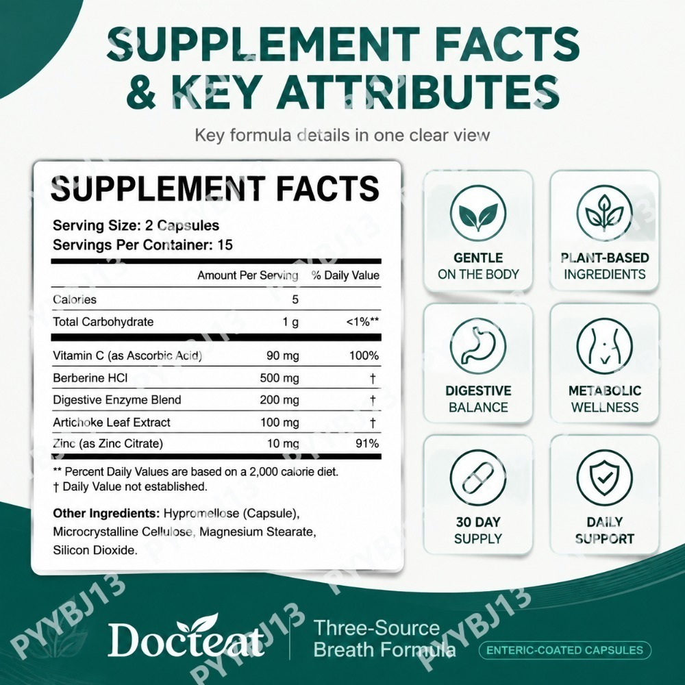 Docteat Berberine HCl Capsules - Berberine Hcl Capsule recension och pris